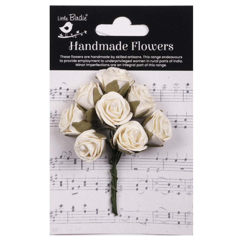 694215PK.jpg Little Birdie Handmade Flowers CHARLIE IVORY PEARL 8pc - Image 1