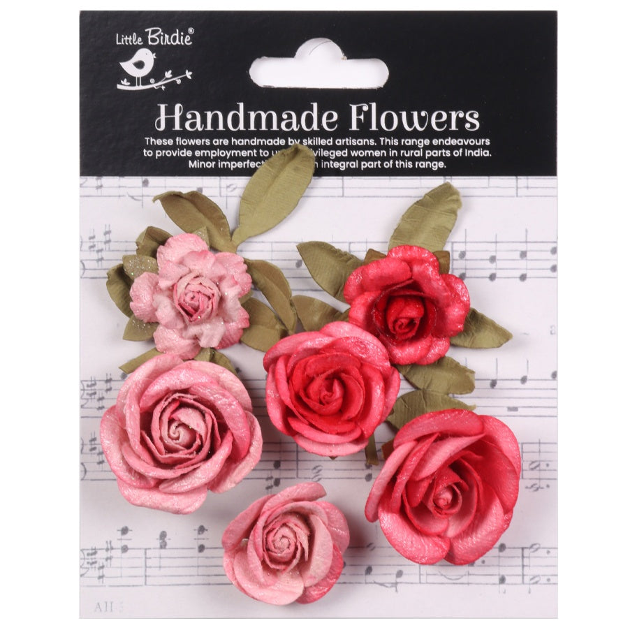 694297PK.jpg Little Birdie Handmade Flowers FOINA PRECIOUS PINK 8pc - Image 1