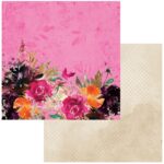 49 and Market ARTOPTIONS SPICE FUCHSIA GROVE 12X12 Scrapbook Paper