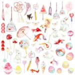 Asuka Studio MOON BUNNY CELEBRATION PEACEFUL 12X12 Scrapbook Paper - Image 2