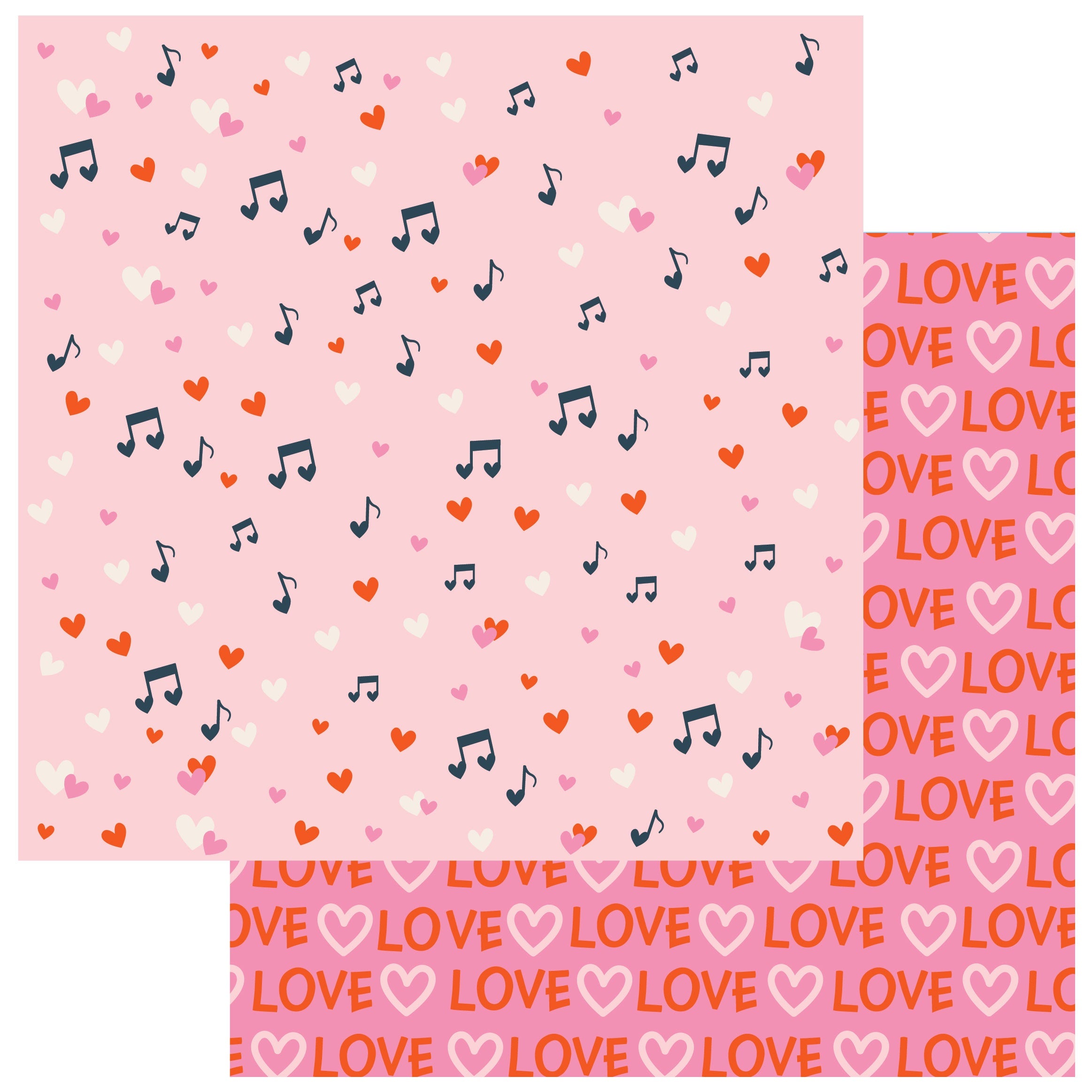696200PR.jpg AC Cutie Pie CRAZY FOR YOU 12"X12" Scrapbook Paper - Image 1