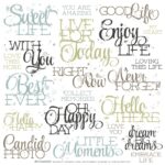 49 and Market 12X12 Vintage Artistry MOONLIT GARDEN SENTIMENT RUB-ON Transfer Sheet - Image 3