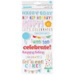 Pebbles Birthday Thickers ALL THE CAKE Puffy Phrase and Accent Stickers - Image 2