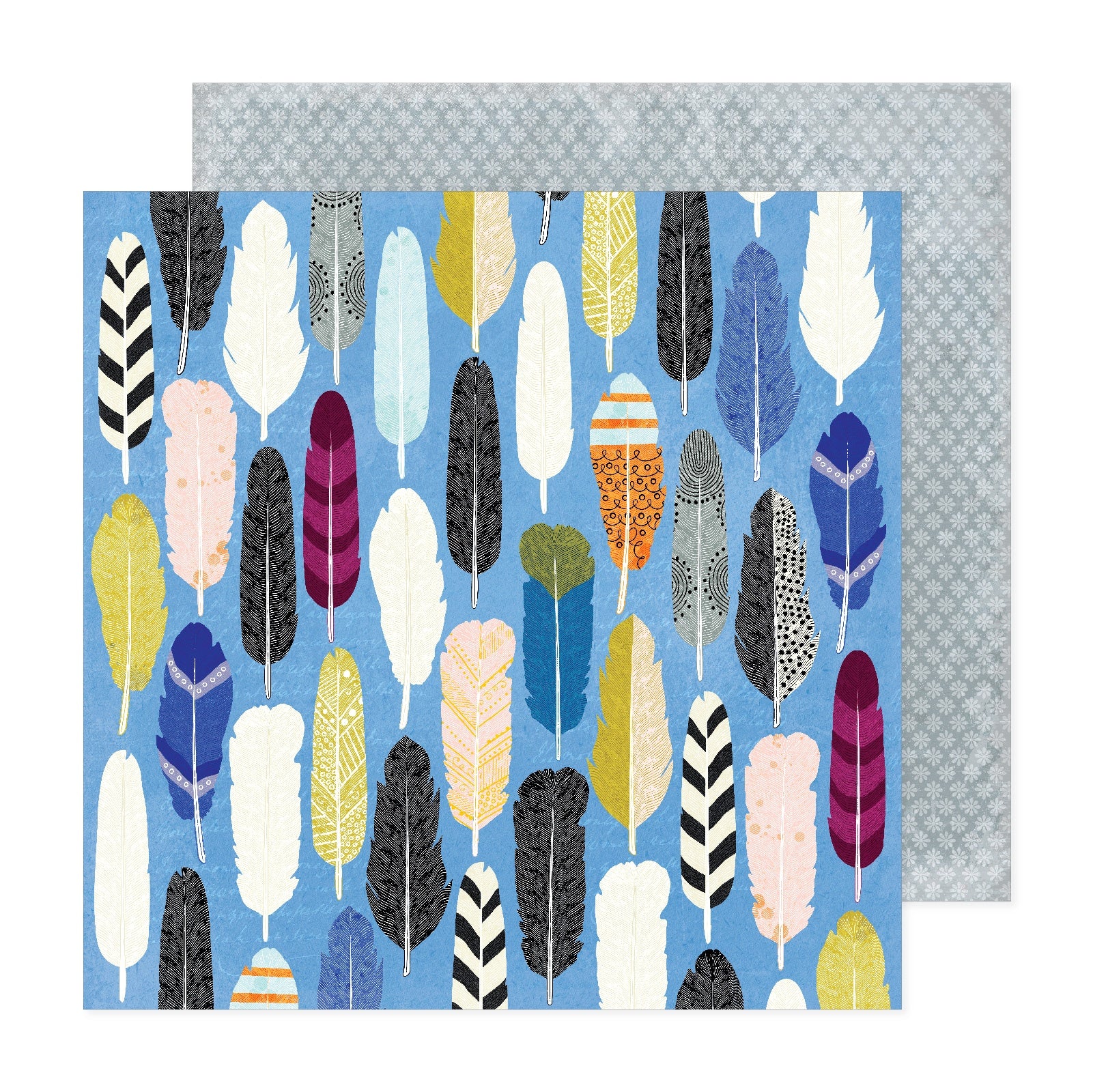 696957PR.jpg Vicki Boutin Discover + Create PLUMAGE 12"X12" Scrapbook Paper - Image 1