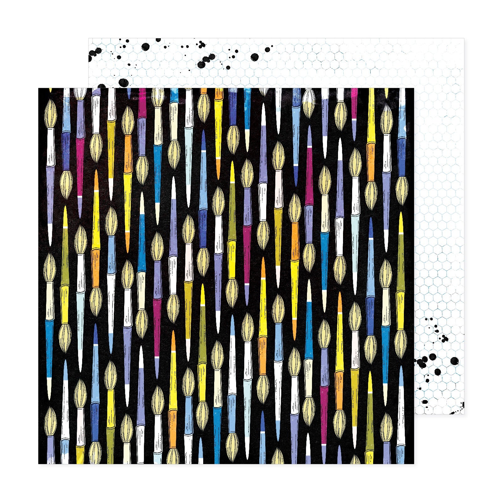 696961PR.jpg Vicki Boutin Discover + Create ROUND BRUSH 12"X12" Scrapbook Paper - Image 1