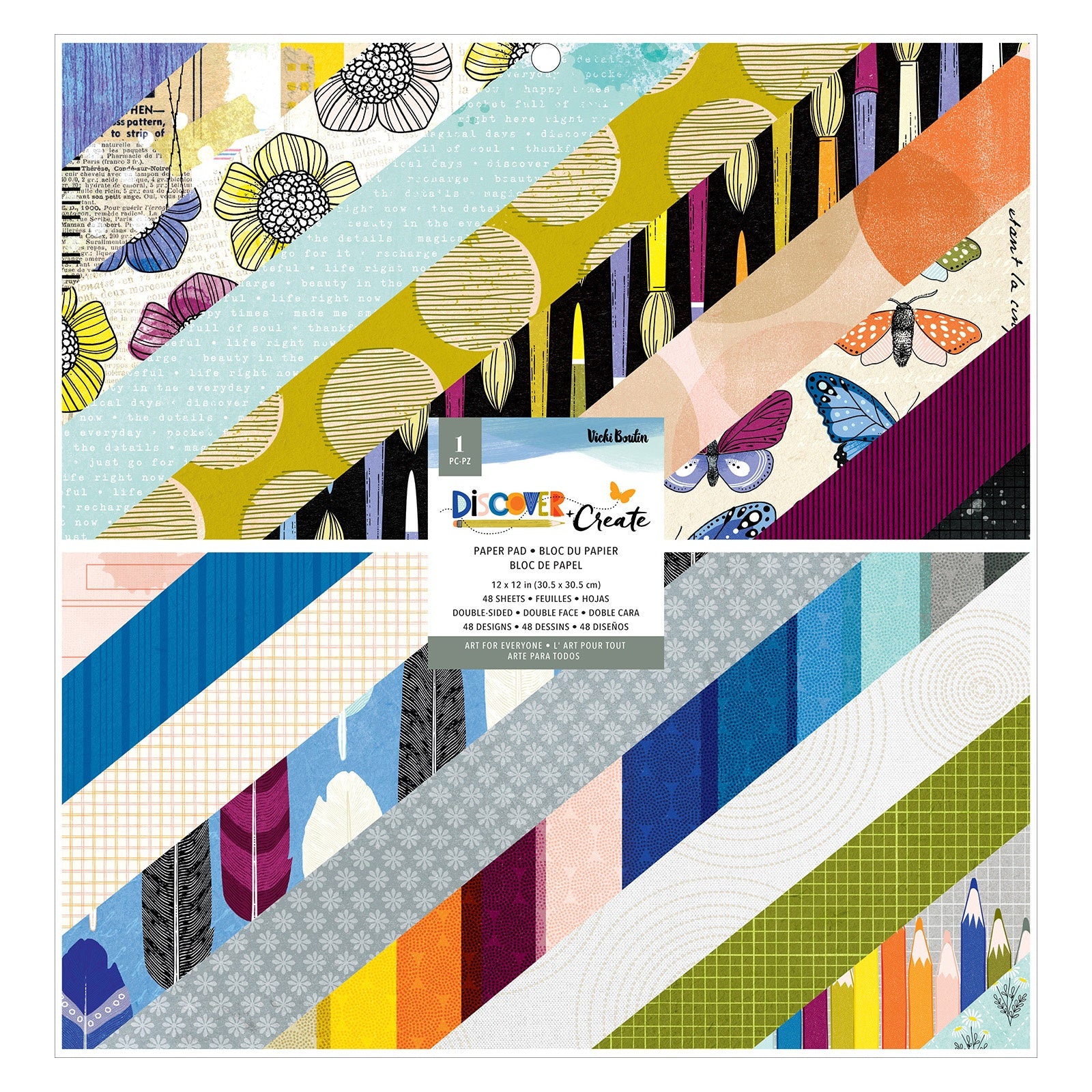696966PK.jpg Vicki Boutin DISCOVER + CREATE 12"X12" Paper Pad 48 Sheets - Image 1