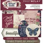 Photoplay MIDNIGHT GARDEN Cardstock EPHEMERA 30pc