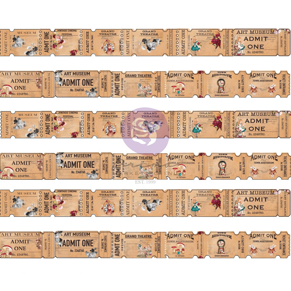 698298PR.jpg Prima Lost In Wonderland TICKETS 3"X4" 36pc Scrapbook - Image 1