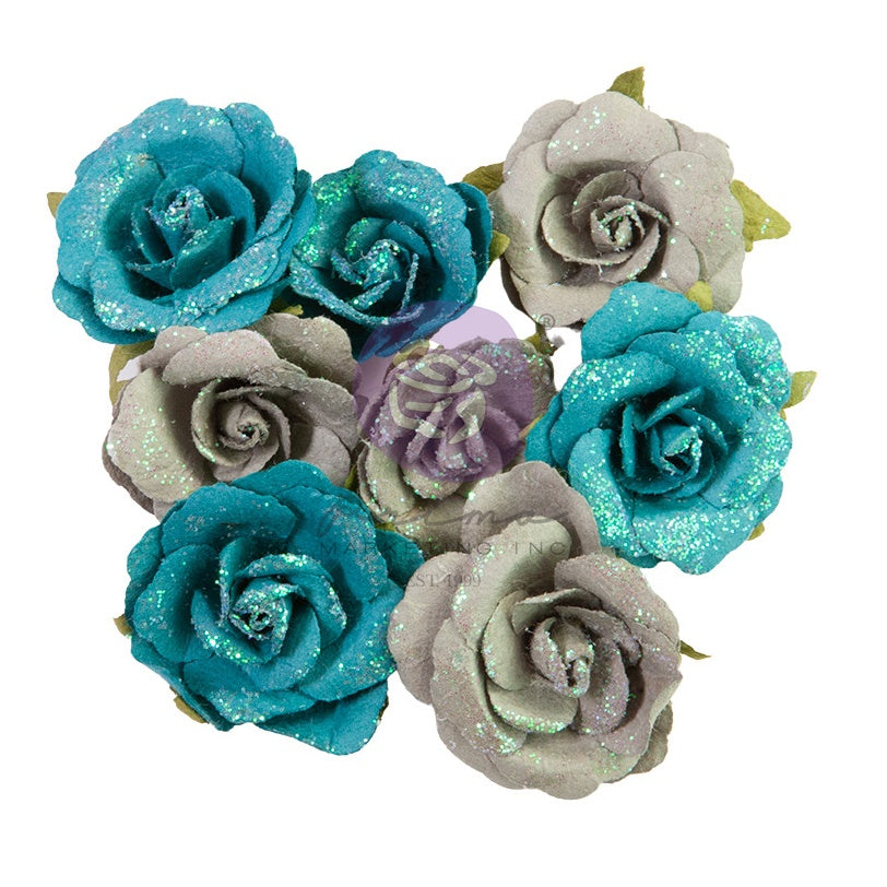 698302PR.jpg Prima Lost In Wonderland BLUE FUSION 8pc Flowers - Image 1