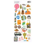 American Crafts COAST TO COAST Stickers 70pc - Image 2