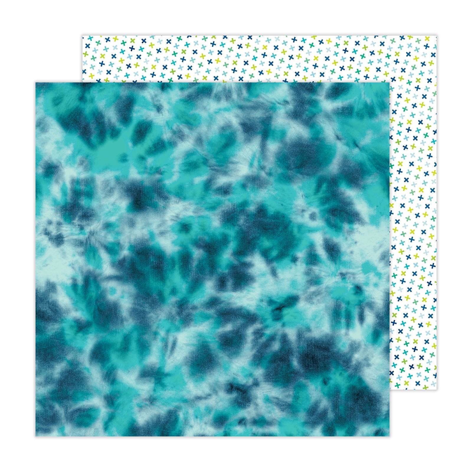 698553PR.jpg Pebbles Cool Boy TIE DYE 12"X12" Scrapbook Paper - Image 1