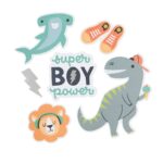 Pebbles Cool Boy ICON EPHEMERA DieCuts 74pc - Image 2