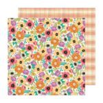 American Crafts AC April & Ivy BRIGHT BLOSSOMS 12"X12" Scrapbook Paper