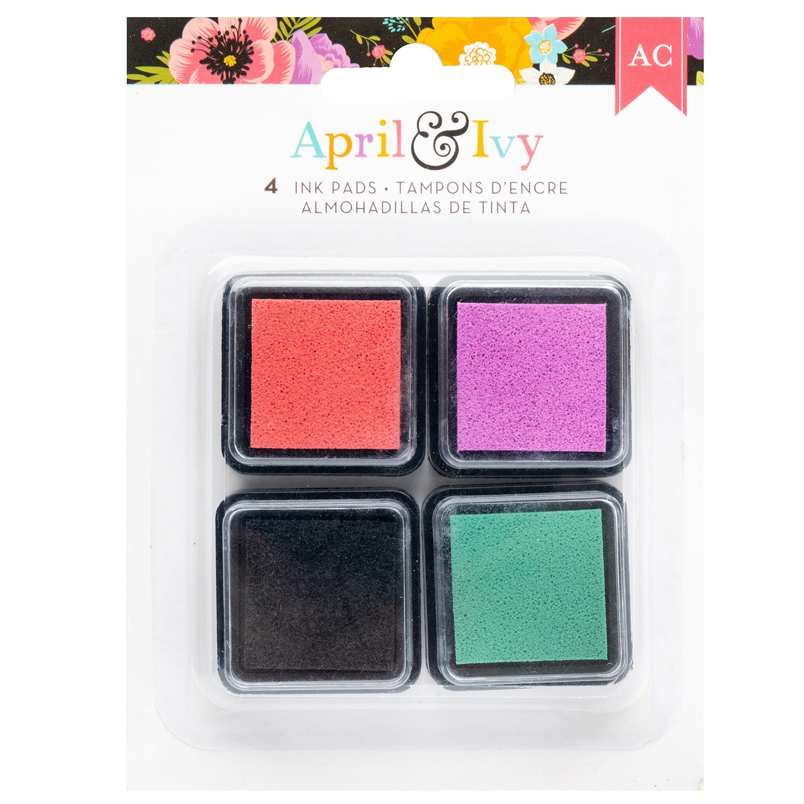 698624PK.jpg AC American Crafts APRIL & IVY Ink Pads 4pc - Image 1