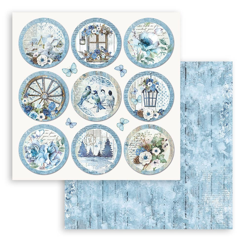 699390PR.jpg Stamperia Blueland CIRCLES 12X12 Scrapbook Paper - Image 1