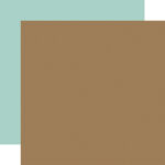 Carta Bella Fall Market BROWN & BLUE Solids 12"X12" Scrapbook Cardstock