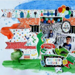 Echo Park It’s Your Birthday Boy BALLOON ANIMALS 12"X12" Scrapbook Paper - Image 2