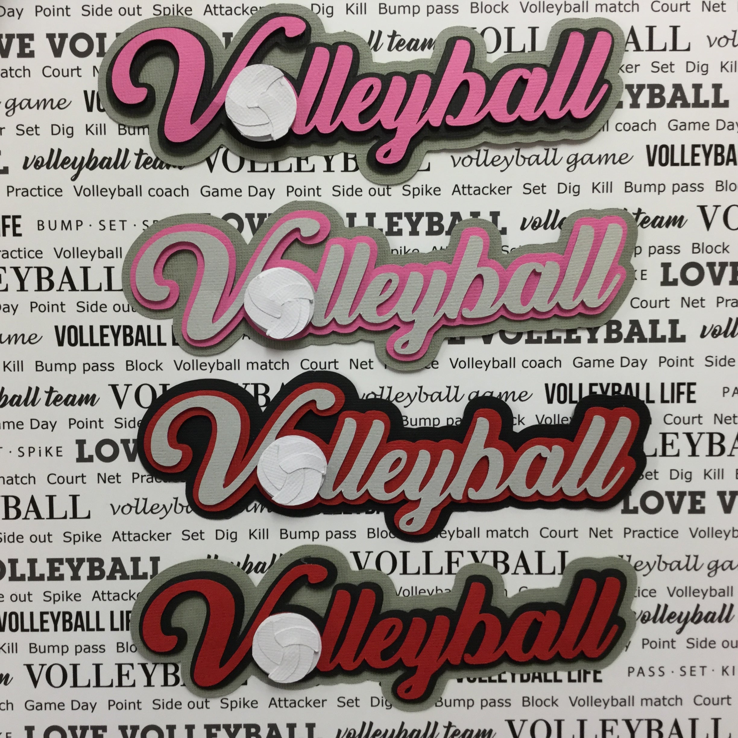 6B9CD83A-9B86-497D-BB56-7F01EAEBBA2D.jpg VOLLEYBALL Word Sports Custom Scrapbook Die Cuts - Image 1