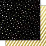 FAUX FOIL STRIPES & DOTS DS 12"X12" Scrapbook Customs Paper