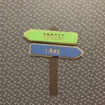 DieCut HIKING SIGN POST Forest Lake Mountain Waterfall Canyon Die Cuts - Image 2