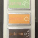 Miss Elizabeth’s Seasons METAL RIMMED TAGS 4pc