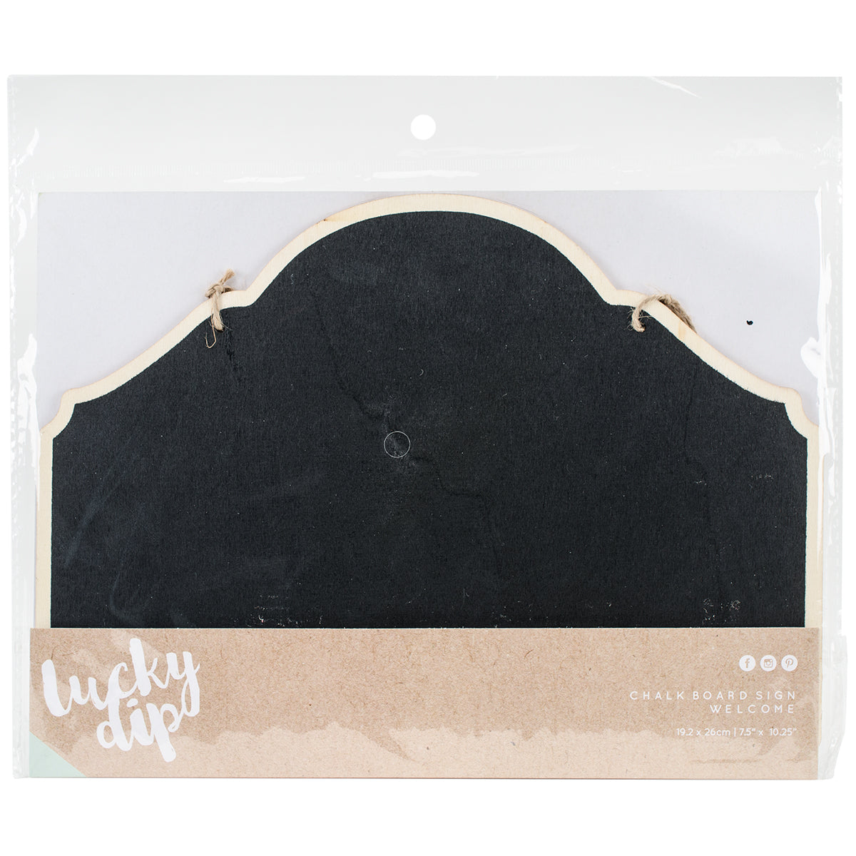 6C6362C1-FDC4-4542-B248-27C56A9D475C.jpg Kaisercraft Lucky Dip WELCOME Chalkboard Sign - Image 1