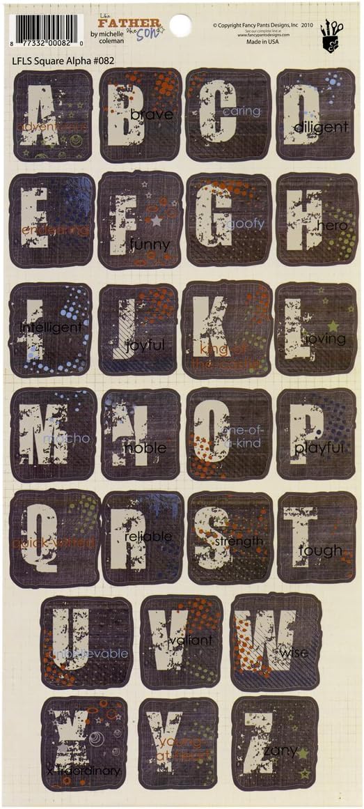 6E78F321-B76C-44F2-8D9A-DCE3EE946CF6.jpg Fancy Pants Like Father Like Son SQUARE ALPHA Stickers - Image 1