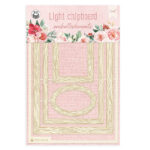 P13 FLOWERISH EMBELLISHMENTS Light Chipboard Frames 1 Set 5pc