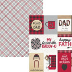 Simple Stories Plaid Dad 3x4 & 4x6 ELEMENTS 12x12 Scrapbook Paper