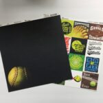 Reminisce Game Day SOFTBALL Paper Pack 2pc