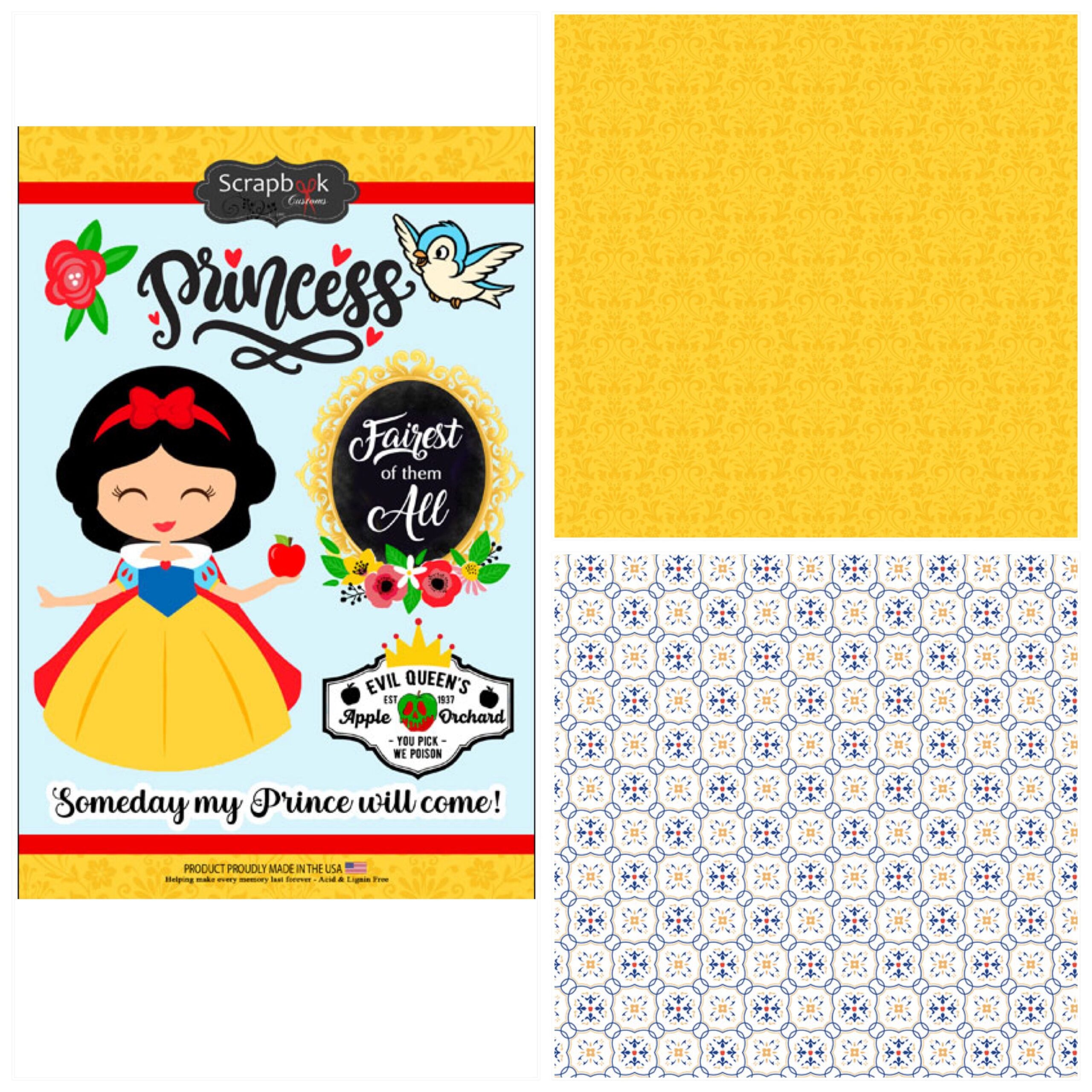 6FE88936-0FC0-4682-BDC6-ED66EA28D9BC.jpg FAIREST PRINCESS KIT 12”X12” Scrapbook Kit Snow White Disney 3pc - Image 1