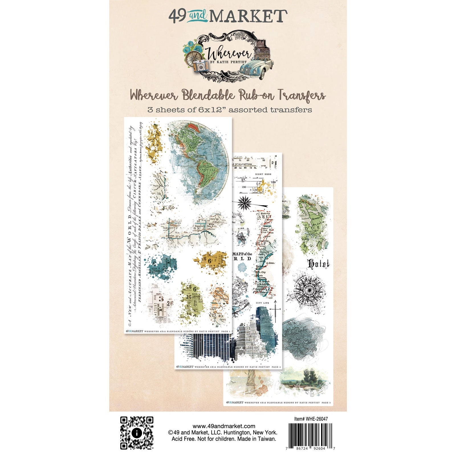 700385PK.jpg 49 and Market WHEREVER BLENDABLE RUB-ON TRANSFERS 3 Sheets - Image 1