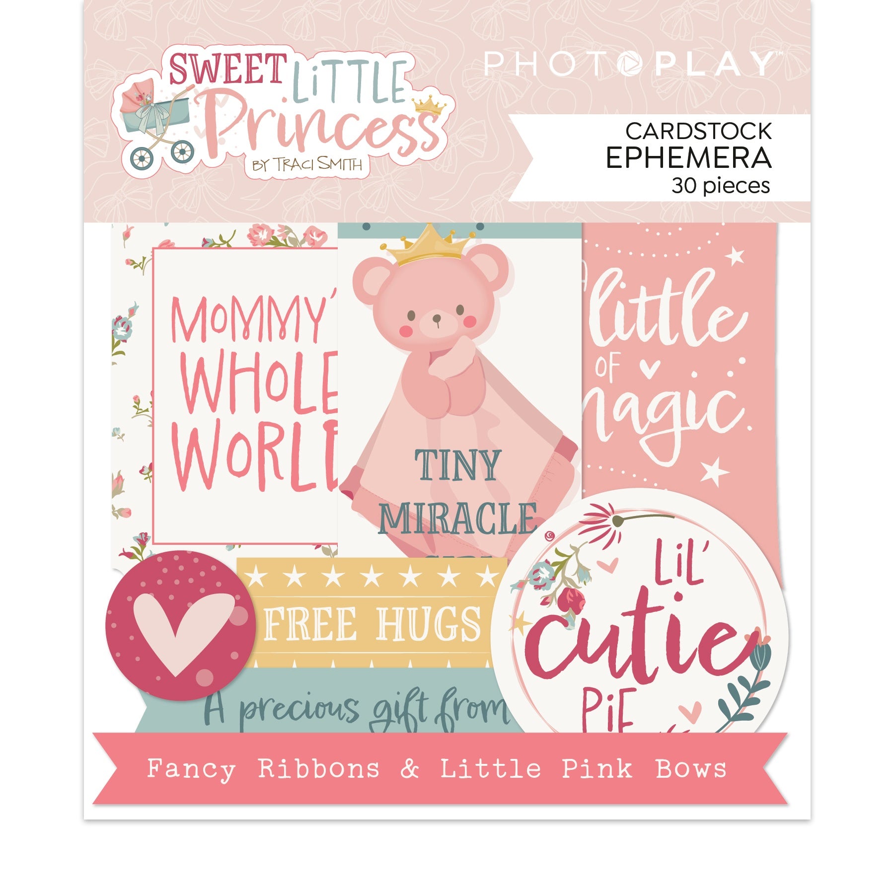 700612PK.jpg Photoplay SWEET LITTLE PRINCESS Cardstock Ephemera 26pc - Image 1