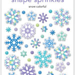 Doodlebug SNOW COLORFUL Shape Sprinkles 52pc