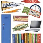 Paper House HIGH SCHOOL 3D Stickers 12pc