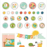 Simple Stories SUMMER SNAPSHOTS Decorative Brads 27pc