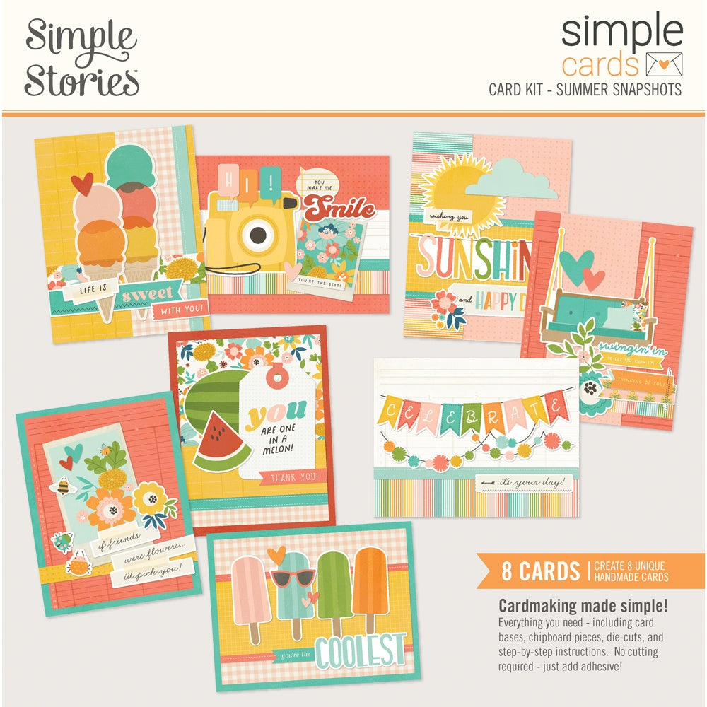 702694PK.jpg Simple Stories Simple Cards SUMMER SNAPSHOTS Card Kit - Image 1