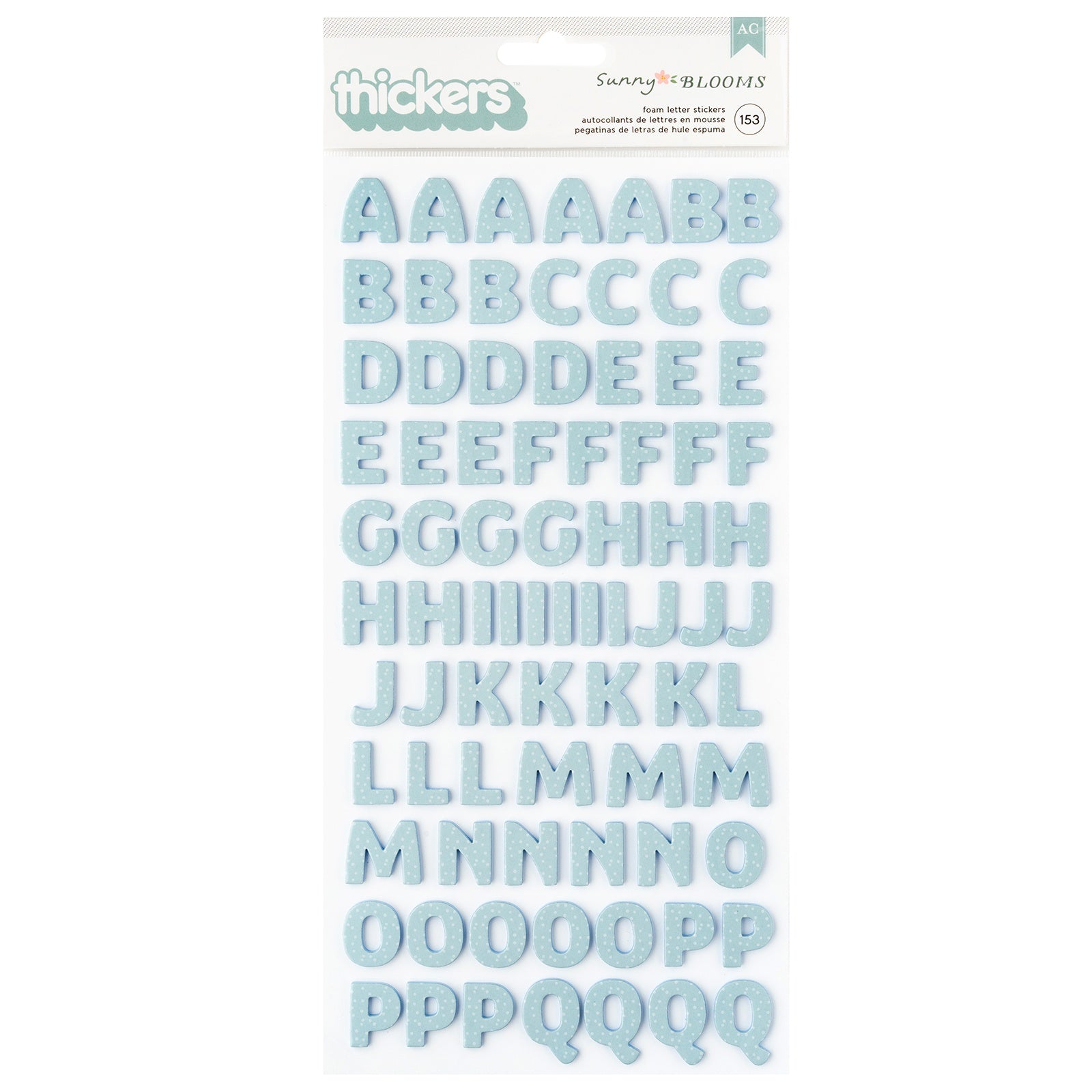 702884PK.jpg Thickers Pebbles SUNNY BLOOMS Foam Letter Stickers - Image 1