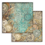 Stamperia SIR VAGABOND In Fantasy World World Mechanisms SBB979 12"X12" Scrapbook Paper