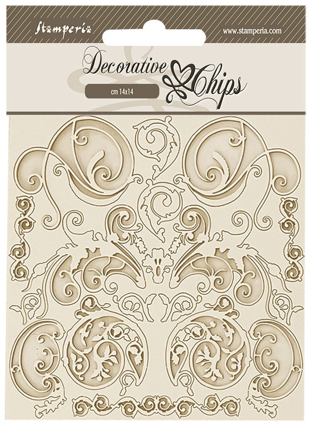 703351PK.jpg Stamperia Decorative Chips SIR VAGABOND Fantasy World Ornaments Chipboard 17pc - Image 1