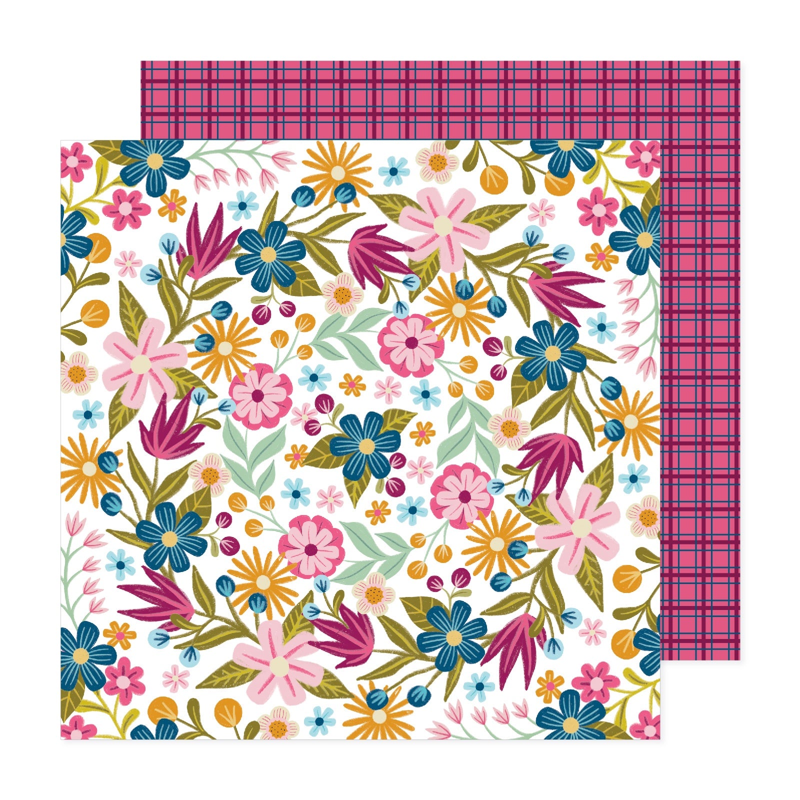 703613PR.jpg Pink Paislee JOYFUL NOTES 12"X12" Scrapbook Paper - Image 1