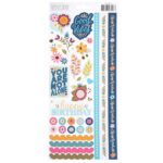 Pink Paislee JOYFUL NOTES Stickers 80pc - Image 2