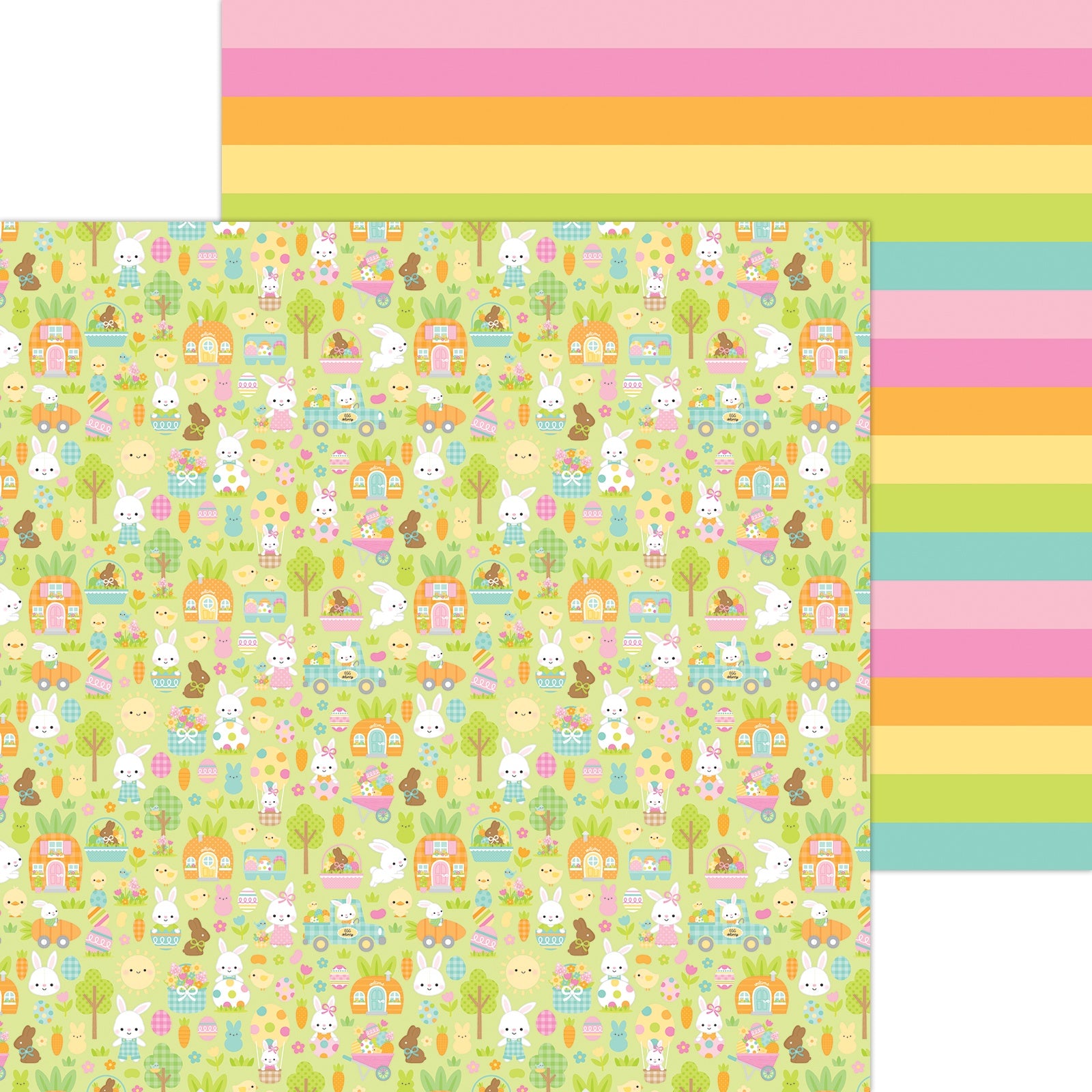 704001PR.jpg Doodlebug BUNNY HOP 12x12 Scrapbook Paper - Image 1