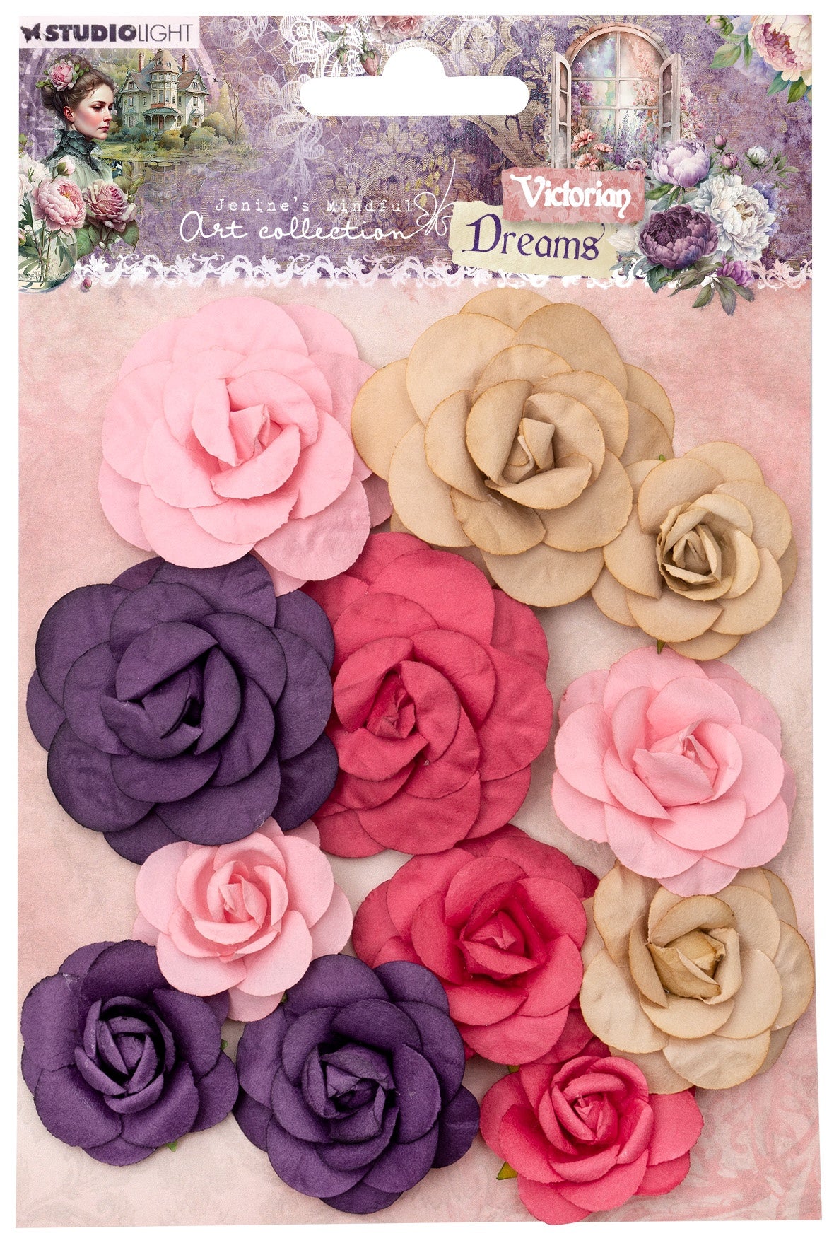 704102PK.jpg Studio Light Jeanine’s Mindful VICTORIAN DREAMS PAPER FLOWERS 11 - Image 1