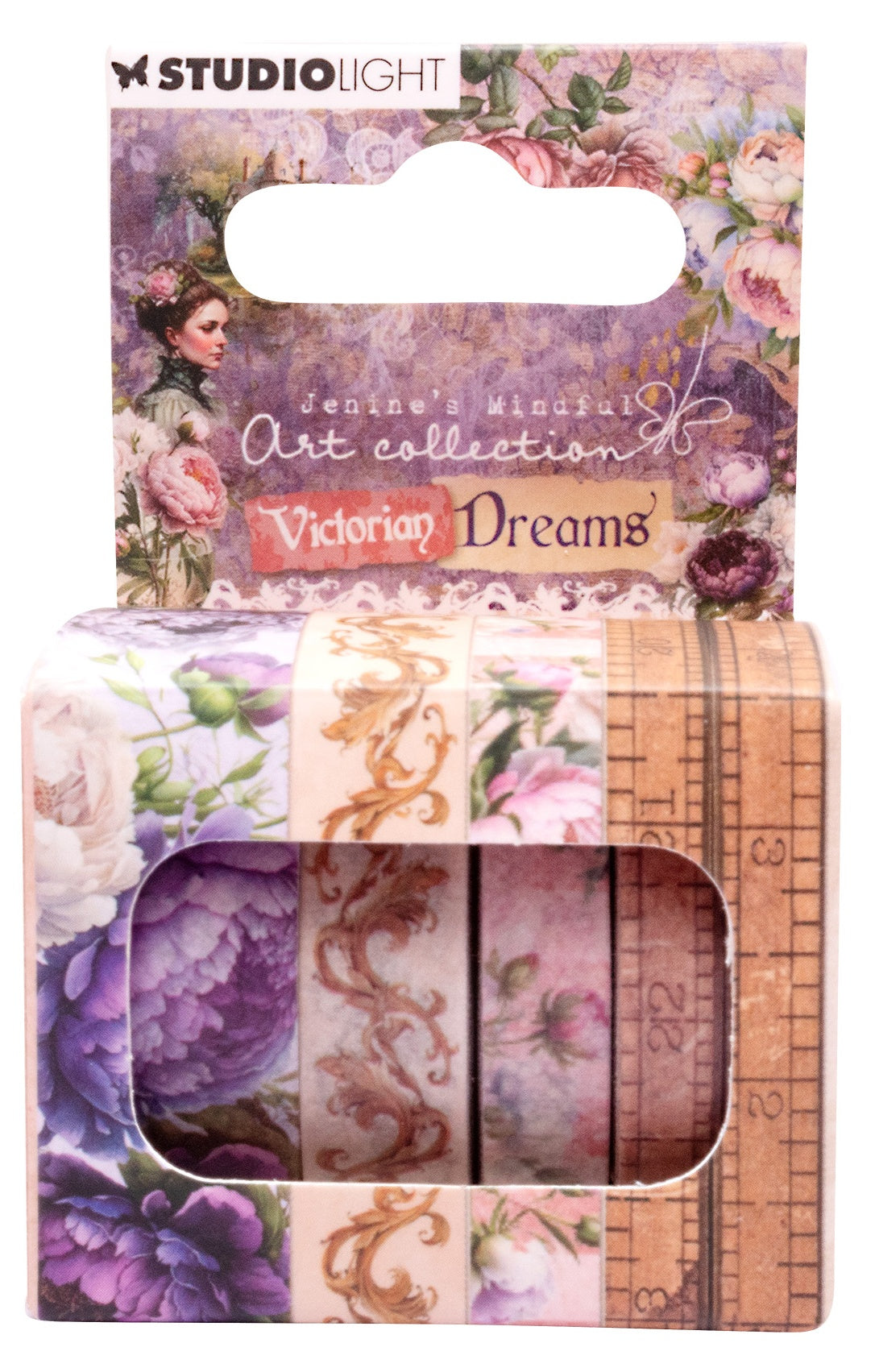 704115PK.jpg Studio Light Jenine’s Mindful VICTORIAN DREAMS WASHI TAPE 4pc - Image 1
