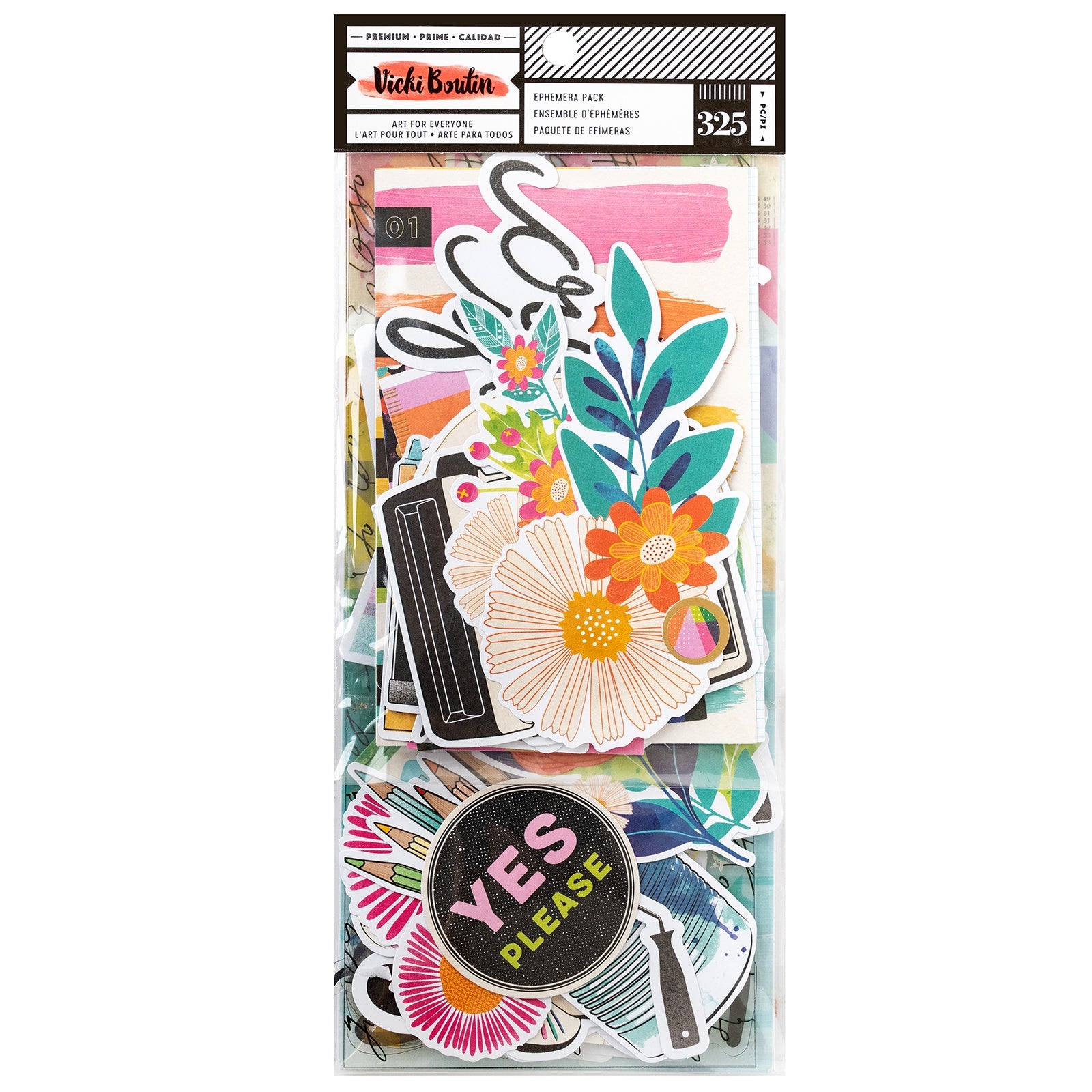 704566PK.jpg American Crafts Vicki Boutin ART FOR EVERYONE Ephemera Pack 325pc - Image 1