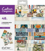 Crafters Companion MODERN MAN 8X8" Topper Pad 48 Sheets