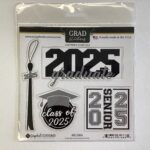 Scrapbook Customs YEAR GRADUATE 2025 6X6 Stickers 4pc
