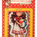 Santoro Gorjuss 21. BEACHBALL Collectable Cling Rubber Stamp