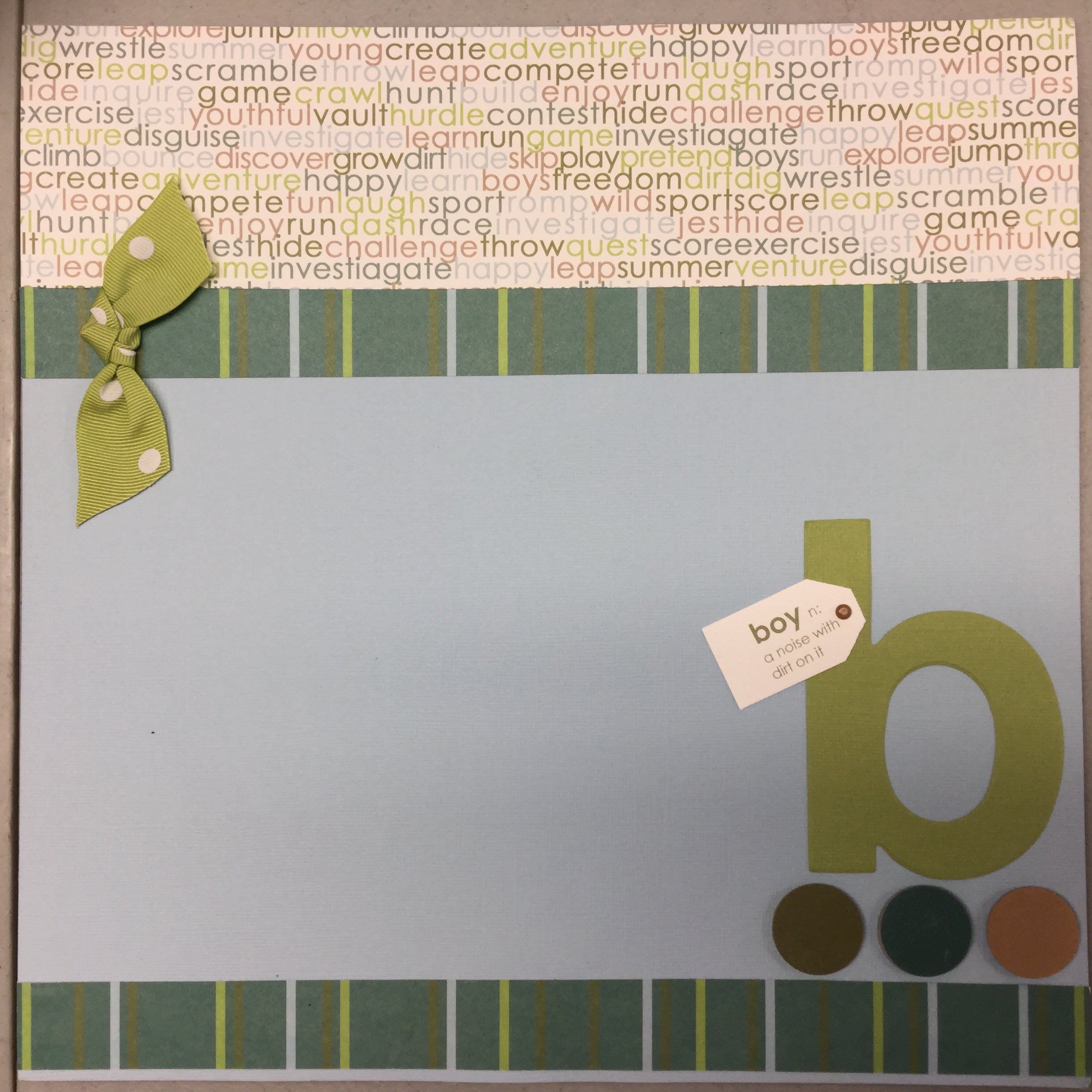 70BA4A53-8F0B-485C-9DF5-D0946D76876E.jpeg Premade Pages B IS FOR BOY (2) 12"x12" Scrapbook @Scrapbooksrus - Image 1
